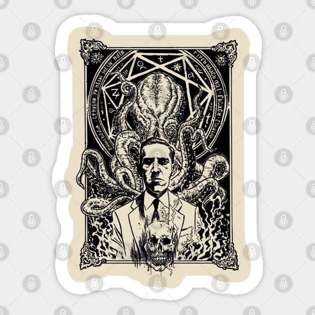 HP Lovecraft Sticker by The Grand Guignol Horror Store